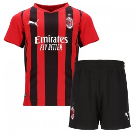 Camisolas de futebol AC Milan Criança Equipamento Principal 2021/22 Manga Curta